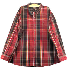 C.E. Schmidt Workwear Men's Button-Down Shirt Multi Plaid Big 2X Long Sleeve